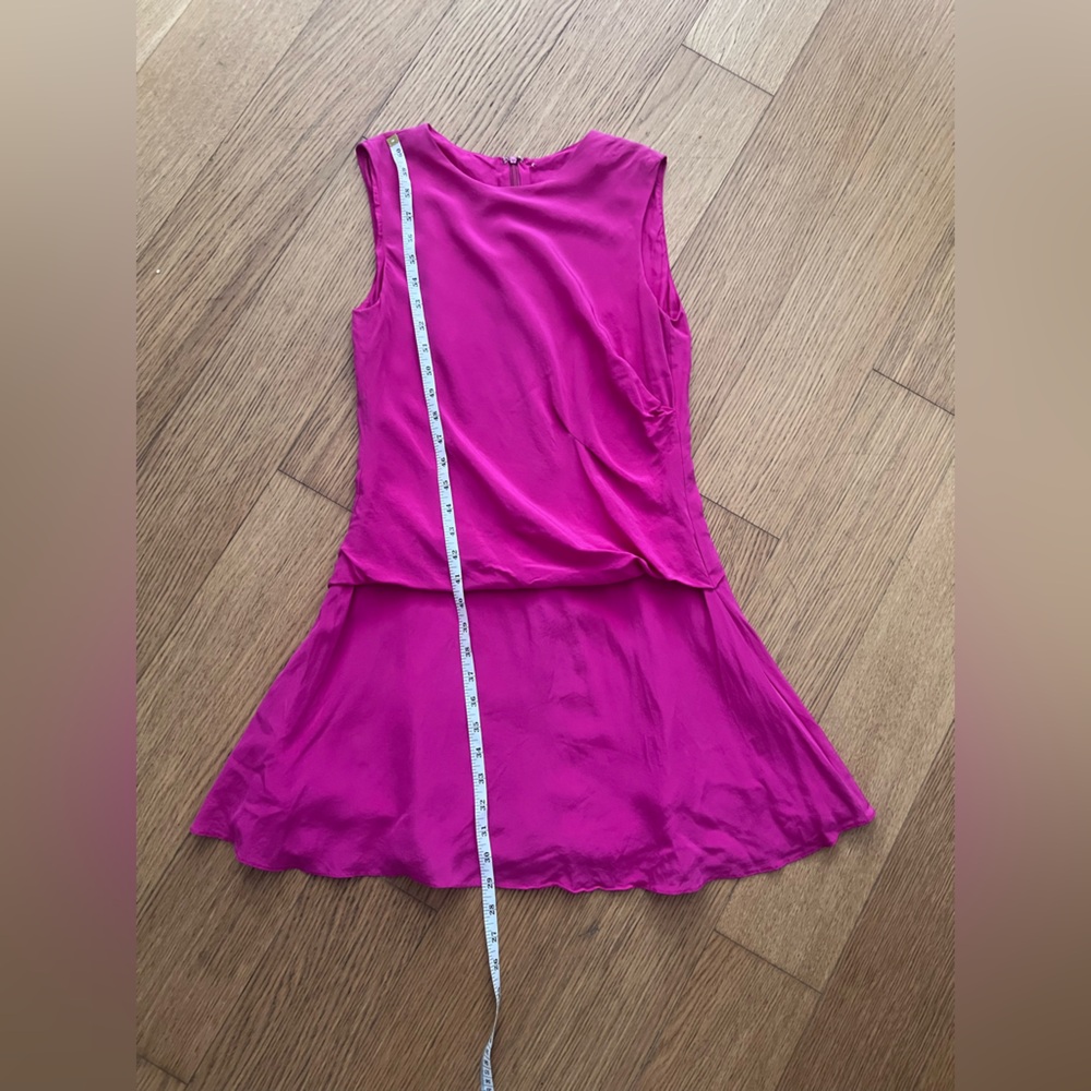 Pink Thakoon Drop Waist Silk Dress Size 0 - Picture 5 of 6